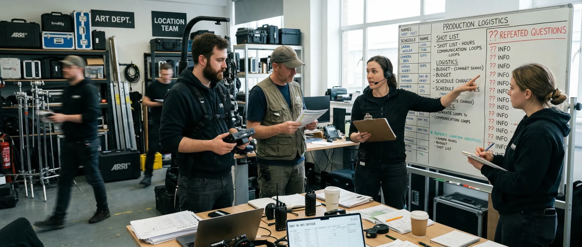 KI für Produktionskommunikation und Team-Koordination in Filmproduktionen 1 https://blog.connactz.com/wp-content/uploads/2026/03/01-header-team-coordination-film.webp Produktionskoordination beantwortet wiederkehrende Fragen im Team anhand zentral verfügbarer Projektinformationen.