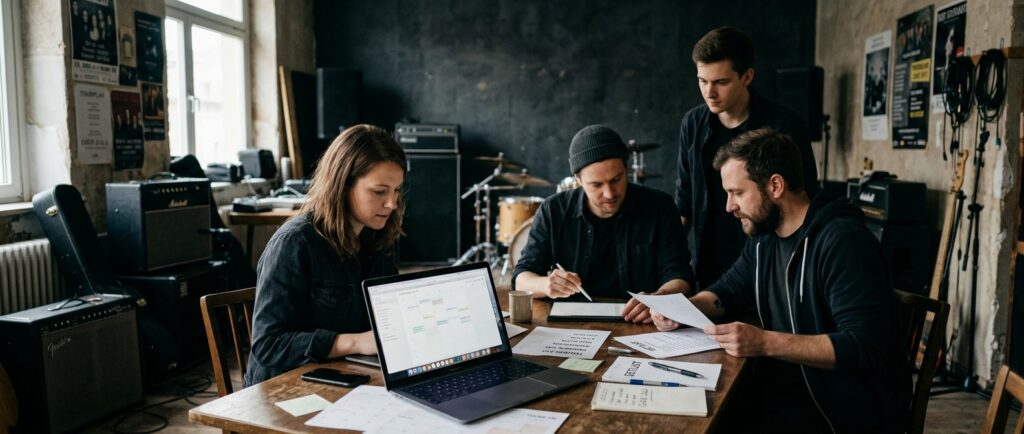Headerbild für den connactz Blogartikel über den KI Manager für Bands und automatisierbare Bandorganisation.